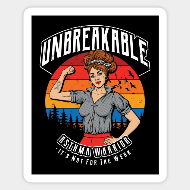 Unbreakable Asthma Warrior Sticker by yaros